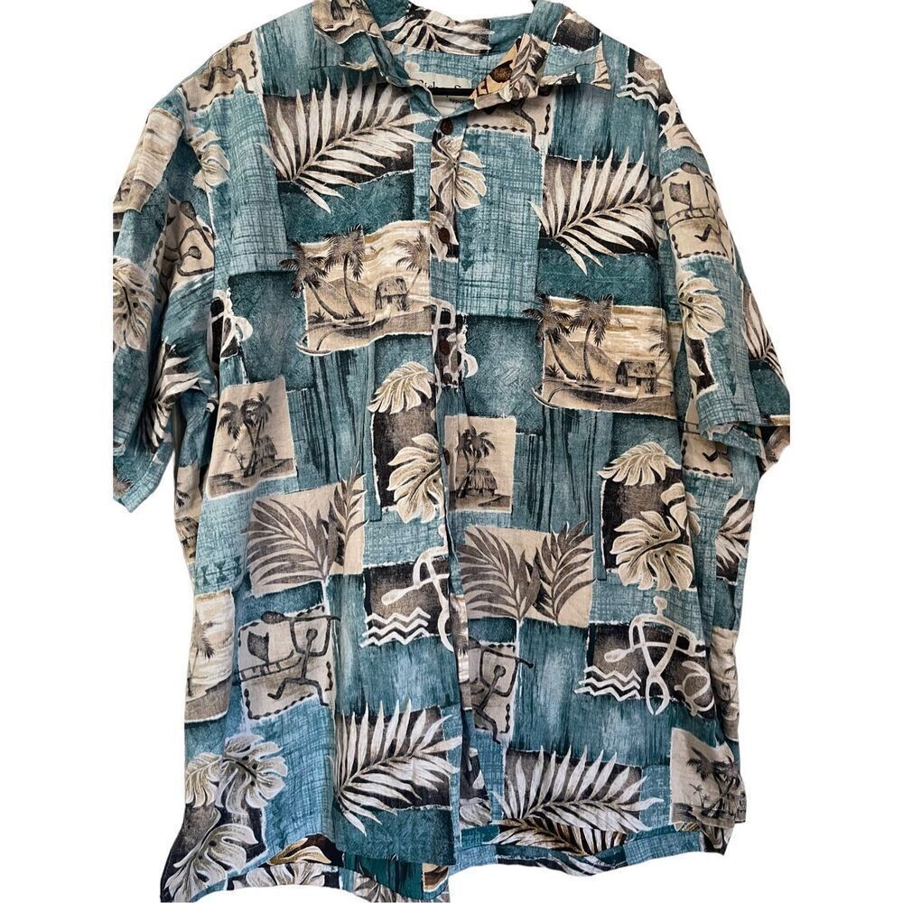 Bishop St Apparel Men's Tropical Hawaiian Collared Buttoned Shirt Size 3XL